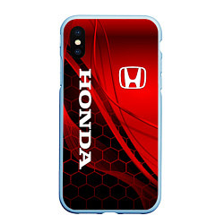 Чехол iPhone XS Max матовый HONDA, цвет: 3D-голубой