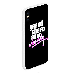 Чехол iPhone XS Max матовый GTA VICE CITY, цвет: 3D-белый — фото 2