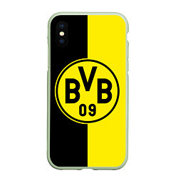 Чехол iPhone XS Max матовый BORUSSIA, цвет: 3D-салатовый