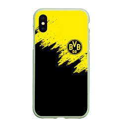 Чехол iPhone XS Max матовый BORUSSIA, цвет: 3D-салатовый