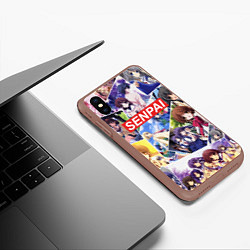 Чехол iPhone XS Max матовый SENPAI, цвет: 3D-коричневый — фото 2