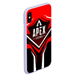 Чехол iPhone XS Max матовый APEX, цвет: 3D-светло-сиреневый — фото 2