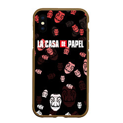 Чехол iPhone XS Max матовый La Casa de Papel Z, цвет: 3D-коричневый