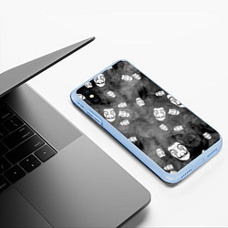 Чехол iPhone XS Max матовый La Casa de Papel Z, цвет: 3D-голубой — фото 2