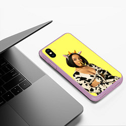 Чехол iPhone XS Max матовый DOJA CAT, цвет: 3D-сиреневый — фото 2