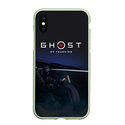 Чехол iPhone XS Max матовый Ghost of Tsushima, цвет: 3D-салатовый