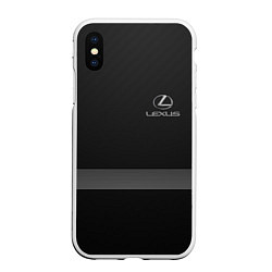 Чехол iPhone XS Max матовый LEXUS, цвет: 3D-белый