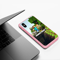 Чехол iPhone XS Max матовый Minecraft, цвет: 3D-баблгам — фото 2