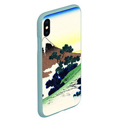 Чехол iPhone XS Max матовый ЯПОНИЯ, цвет: 3D-мятный — фото 2