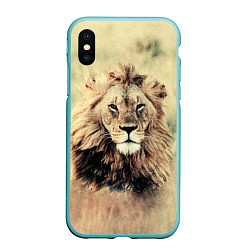 Чехол iPhone XS Max матовый Lion King, цвет: 3D-мятный