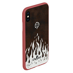 Чехол iPhone XS Max матовый Cs:go - Оксидное пламя, цвет: 3D-красный — фото 2