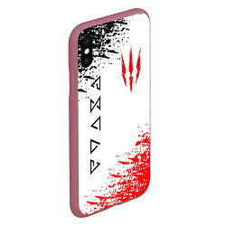 Чехол iPhone XS Max матовый THE WITCHER, цвет: 3D-малиновый — фото 2