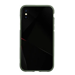 Чехол iPhone XS Max матовый DARK, цвет: 3D-темно-зеленый