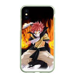 Чехол iPhone XS Max матовый FAIRY TAIL ХВОСТ ФЕИ, цвет: 3D-салатовый