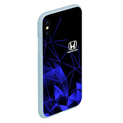 Чехол iPhone XS Max матовый HONDA, цвет: 3D-голубой — фото 2