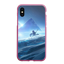 Чехол iPhone XS Max матовый DESTINY 2, цвет: 3D-малиновый