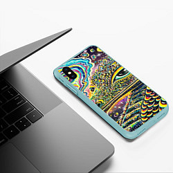 Чехол iPhone XS Max матовый ИМПРЕССИОНИЗМ, цвет: 3D-мятный — фото 2