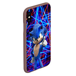 Чехол iPhone XS Max матовый Sonic, цвет: 3D-коричневый — фото 2