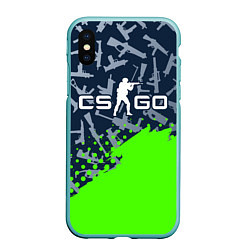 Чехол iPhone XS Max матовый CS GO КС ГО, цвет: 3D-мятный