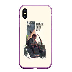 Чехол iPhone XS Max матовый The Last of Us 2, цвет: 3D-фиолетовый