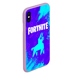 Чехол iPhone XS Max матовый FORTNITE ФОРТНАЙТ, цвет: 3D-сиреневый — фото 2