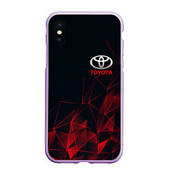 Чехол iPhone XS Max матовый TOYOTA, цвет: 3D-сиреневый