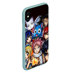 Чехол iPhone XS Max матовый FAIRY TAIL ХВОСТ ФЕИ, цвет: 3D-мятный — фото 2