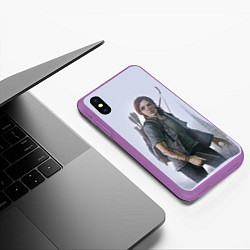 Чехол iPhone XS Max матовый Ellie, цвет: 3D-фиолетовый — фото 2