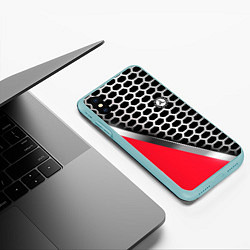Чехол iPhone XS Max матовый MERCEDES-BENZ, цвет: 3D-мятный — фото 2
