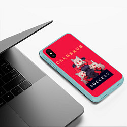 Чехол iPhone XS Max матовый Helltaker: CERBERUS, цвет: 3D-мятный — фото 2
