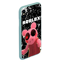 Чехол iPhone XS Max матовый Roblox Piggy, цвет: 3D-мятный — фото 2