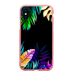 Чехол iPhone XS Max матовый Тропическая Ночь, цвет: 3D-баблгам