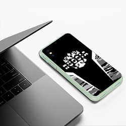 Чехол iPhone XS Max матовый Виталий - камуфляж, цвет: 3D-салатовый — фото 2