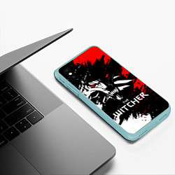 Чехол iPhone XS Max матовый The Witcher, цвет: 3D-мятный — фото 2