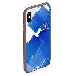 Чехол iPhone XS Max матовый SUBARU, цвет: 3D-коричневый — фото 2