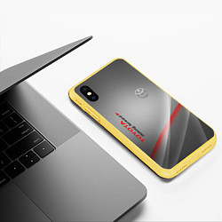 Чехол iPhone XS Max матовый TOYOTA, цвет: 3D-желтый — фото 2