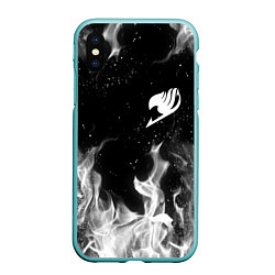 Чехол iPhone XS Max матовый FAIRY TAIL ХВОСТ ФЕИ, цвет: 3D-мятный