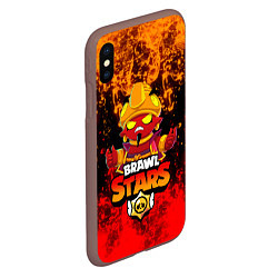 Чехол iPhone XS Max матовый BRAWL STARS EVIL GENE, цвет: 3D-коричневый — фото 2