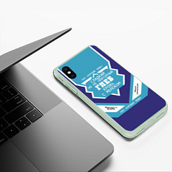 Чехол iPhone XS Max матовый Глеб - банка сгущенки, цвет: 3D-салатовый — фото 2