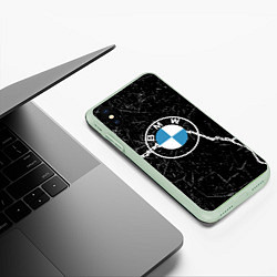 Чехол iPhone XS Max матовый BMW, цвет: 3D-салатовый — фото 2