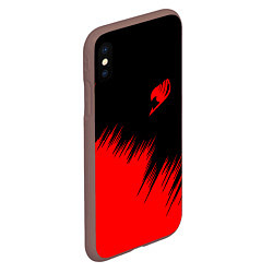 Чехол iPhone XS Max матовый Fairy Tail, цвет: 3D-коричневый — фото 2