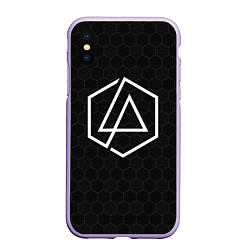 Чехол iPhone XS Max матовый LINKIN PARK, цвет: 3D-светло-сиреневый