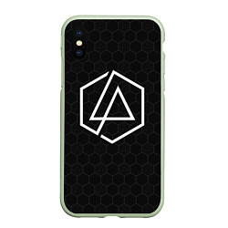 Чехол iPhone XS Max матовый LINKIN PARK, цвет: 3D-салатовый