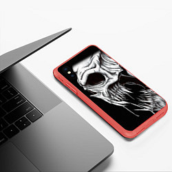 Чехол iPhone XS Max матовый Череп Z, цвет: 3D-красный — фото 2