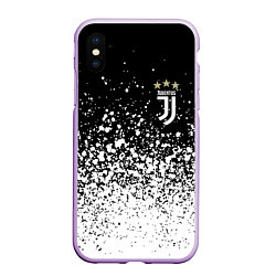 Чехол iPhone XS Max матовый JUVENTUS, цвет: 3D-сиреневый