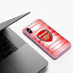 Чехол iPhone XS Max матовый ARSENAL, цвет: 3D-розовый — фото 2