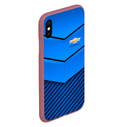 Чехол iPhone XS Max матовый CHEVROLET, цвет: 3D-малиновый — фото 2