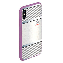 Чехол iPhone XS Max матовый CITROEN, цвет: 3D-фиолетовый — фото 2
