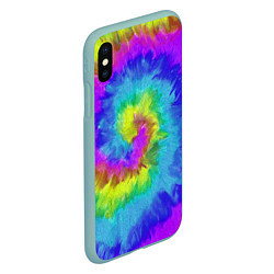 Чехол iPhone XS Max матовый ХИППИ, цвет: 3D-мятный — фото 2