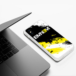 Чехол iPhone XS Max матовый Eminem, цвет: 3D-белый — фото 2
